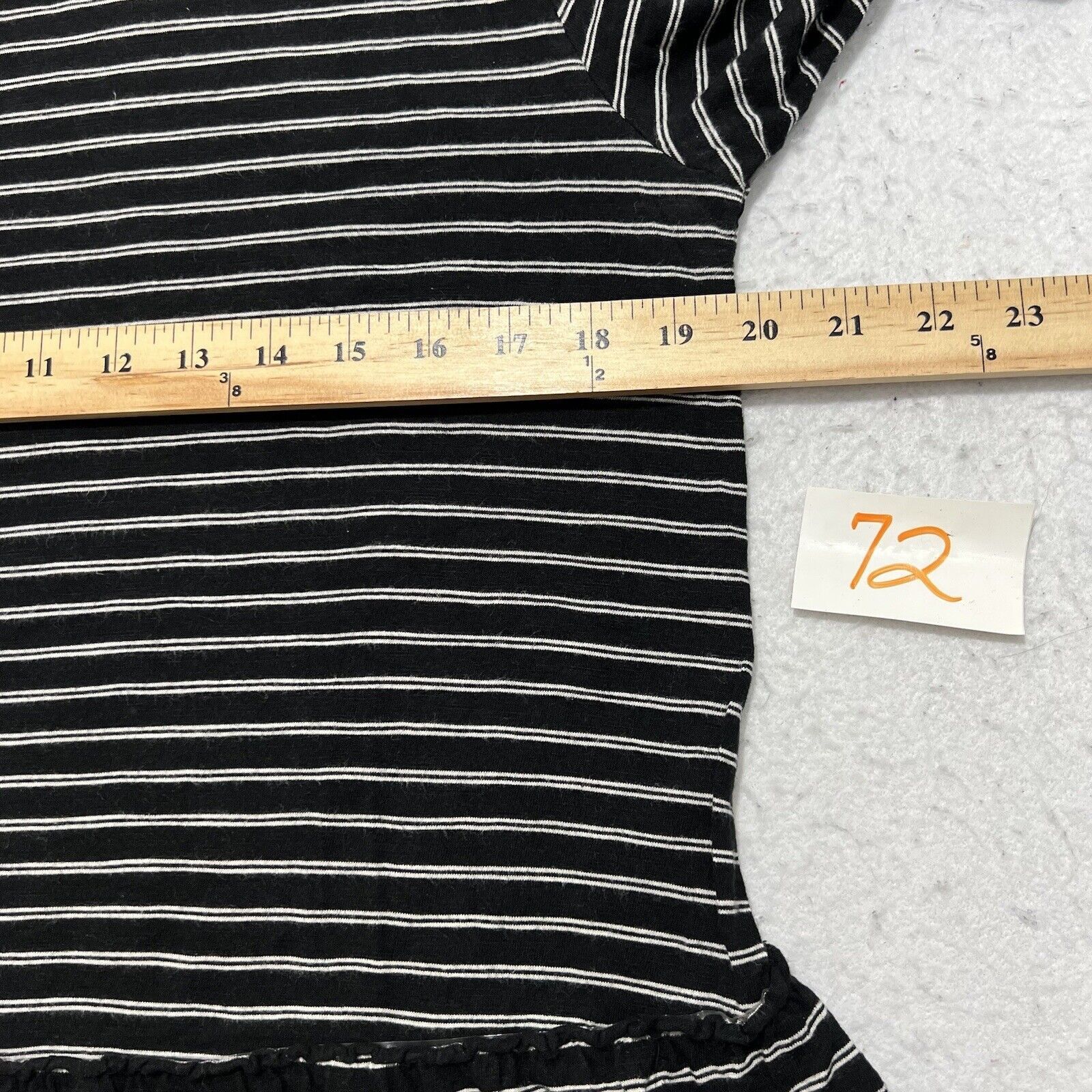 Nordstrom Caslon Women's Medium Babydoll Long Sleeve Black + White Top Size M / US 6-8 / IT 42-44 - 7 Thumbnail