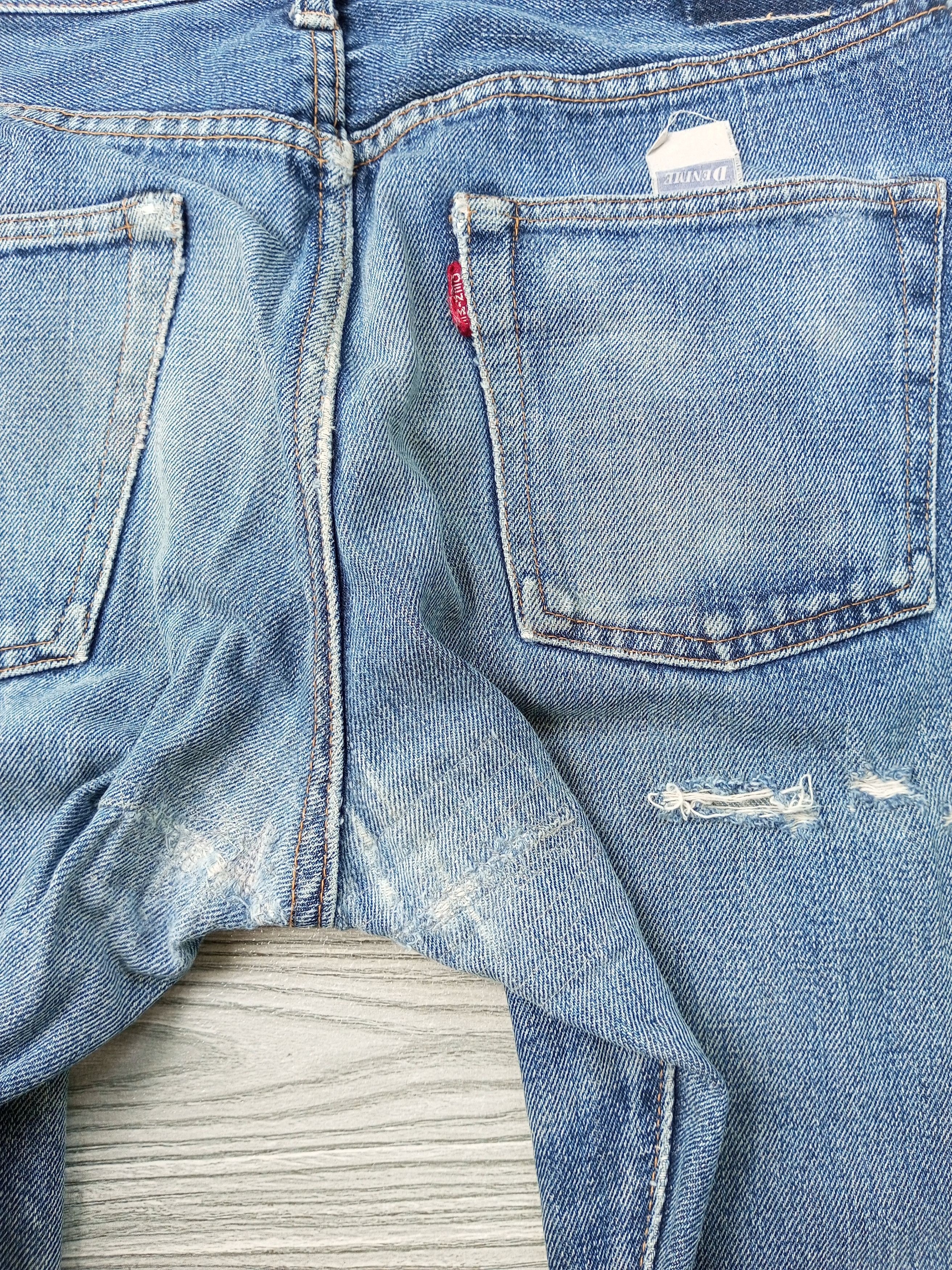 Denime × Japanese Brand Vintage Denime Selvedge Japan Crazy Distress Mud Wash Size US 34 / EU 50 - 18 Thumbnail