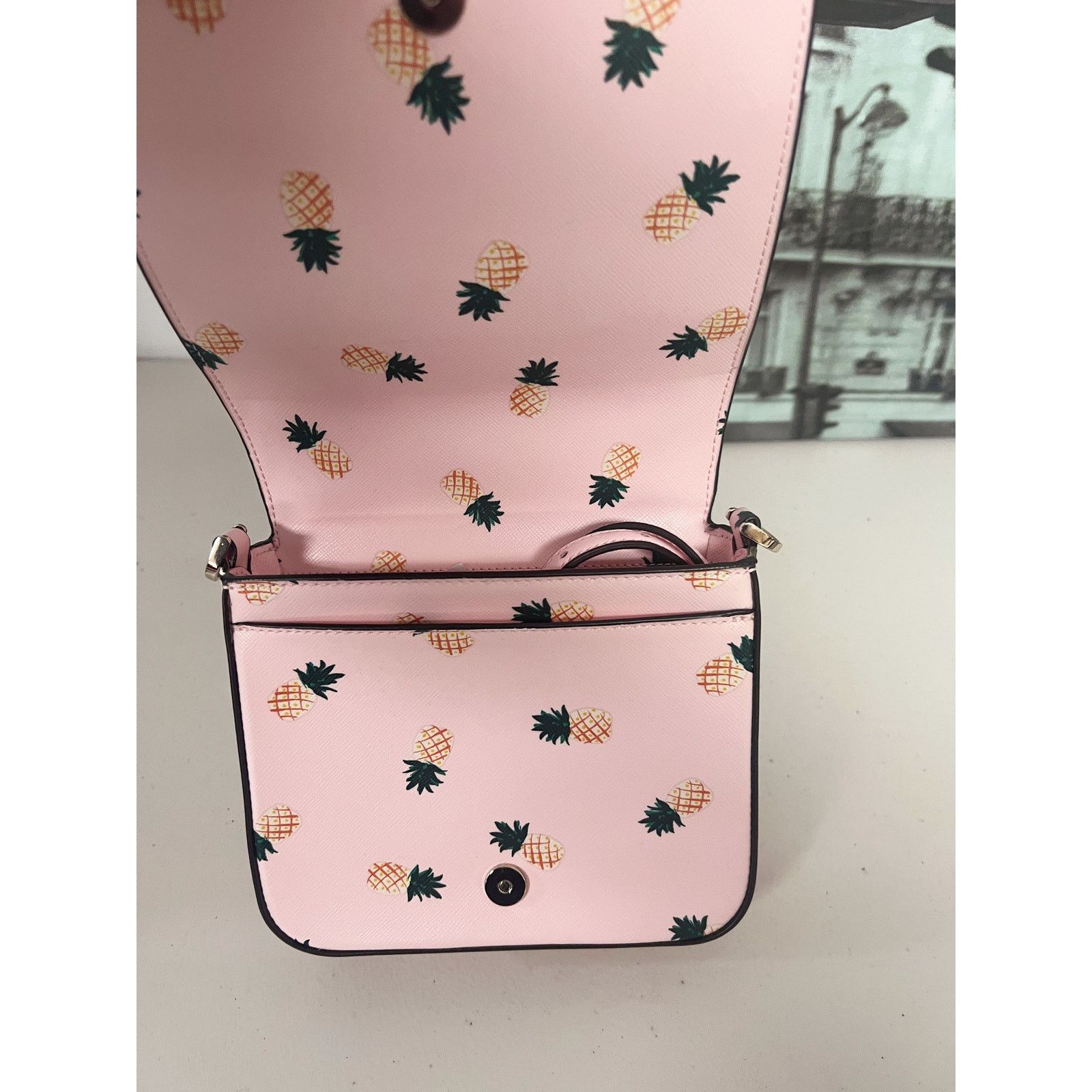 Kate Spade Kate Spade K7629 Staci Square Pineapple Crossbody Pink Size ONE SIZE - 6 Thumbnail