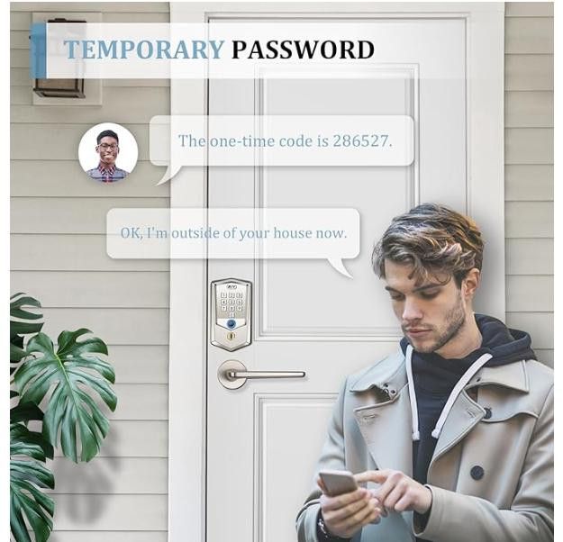 NBDN Nobrandedon Keyless Entry Door Lock, Fingerprint Deadbolt & Auto-Lock Size ONE SIZE - 4 Thumbnail