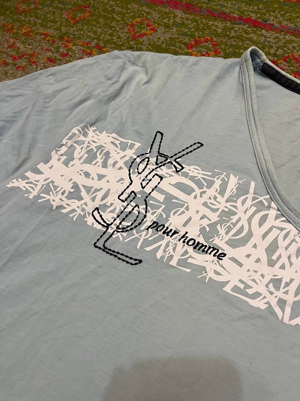 Vintage Vintage YSL Yves Saint Laurent Big Logo T-shirt XL Size US XL / EU 56 / 4 - 4 Thumbnail