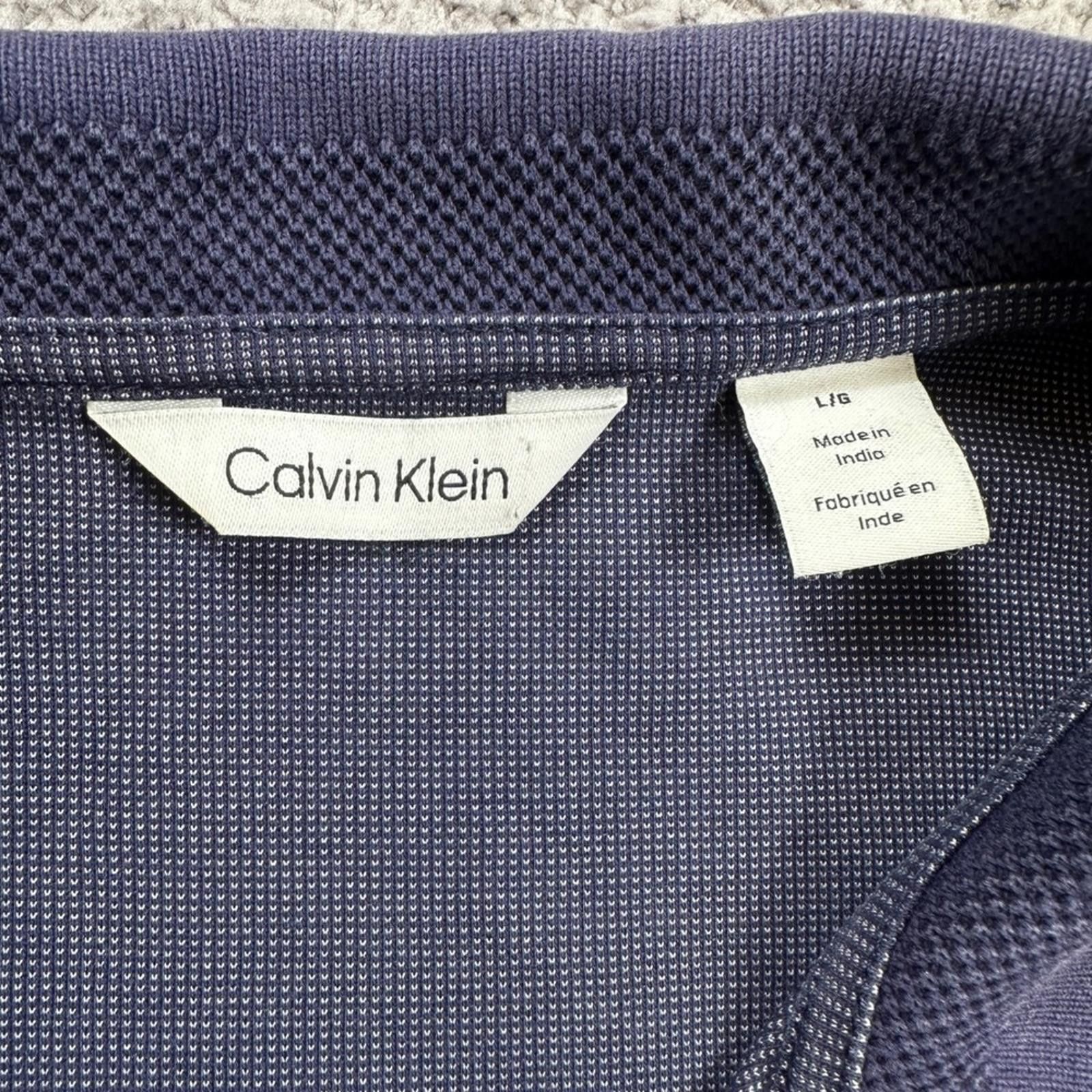 Calvin Klein Calvin Klein Polo Shirt Mens L Navy Blue Logo Modern Fit Size US L / EU 52-54 / 3 - 4 Thumbnail