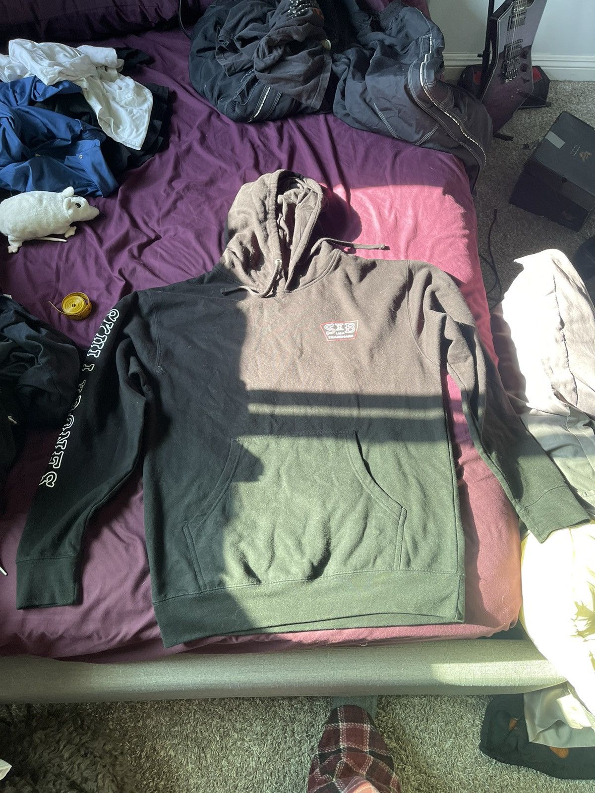 Vintage skullxbones hoodie Size US L / EU 52-54 / 3 - 1 Thumbnail