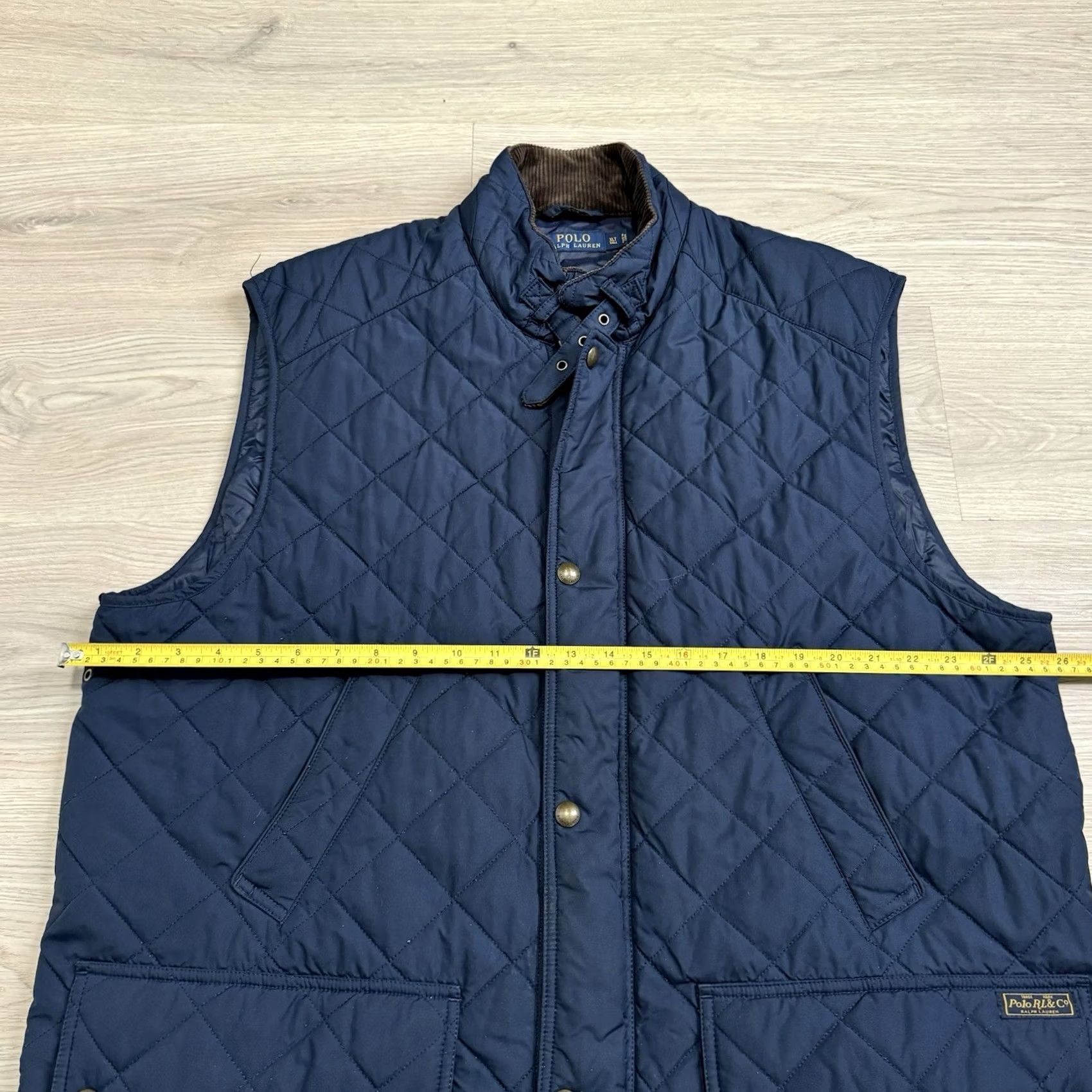 Polo Ralph Lauren VINTAGE Polo Ralph Lauren Polo Club Quilted Vest Corduroy Collared Navy Blue XLT Men Size US XL / EU 56 / 4 - 5 Thumbnail