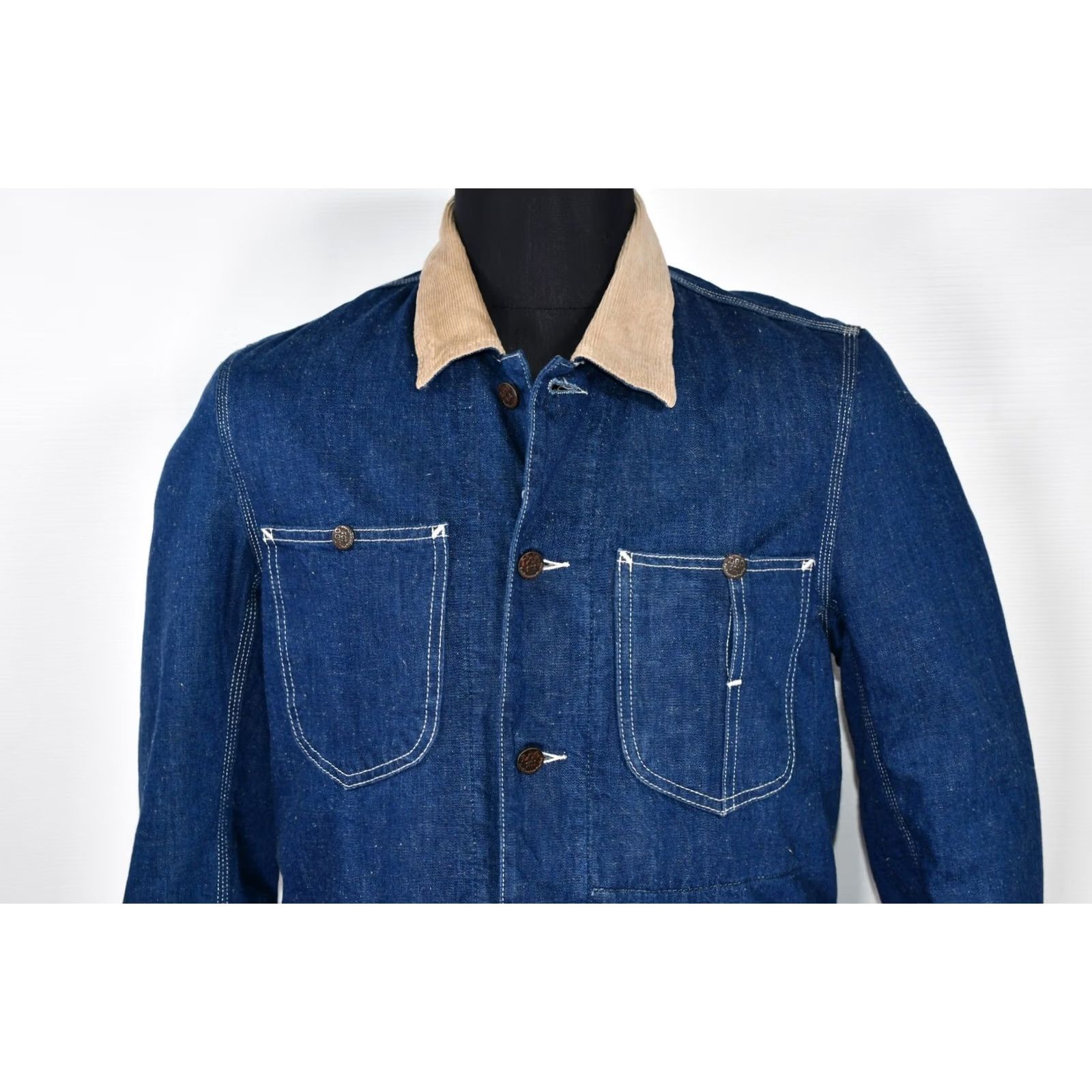 Lee LEE 101 FIRST JACKET CHORE Jacket M Blue Denim 100% Cotton Lined Vintage No N/A Men Jacket Size US M / EU 48-50 / 2 - 3 Thumbnail