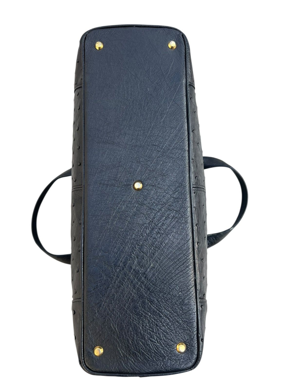 Leather Vintage JRA Japan Black Ostrich Leather Bag Size ONE SIZE - 17 Thumbnail