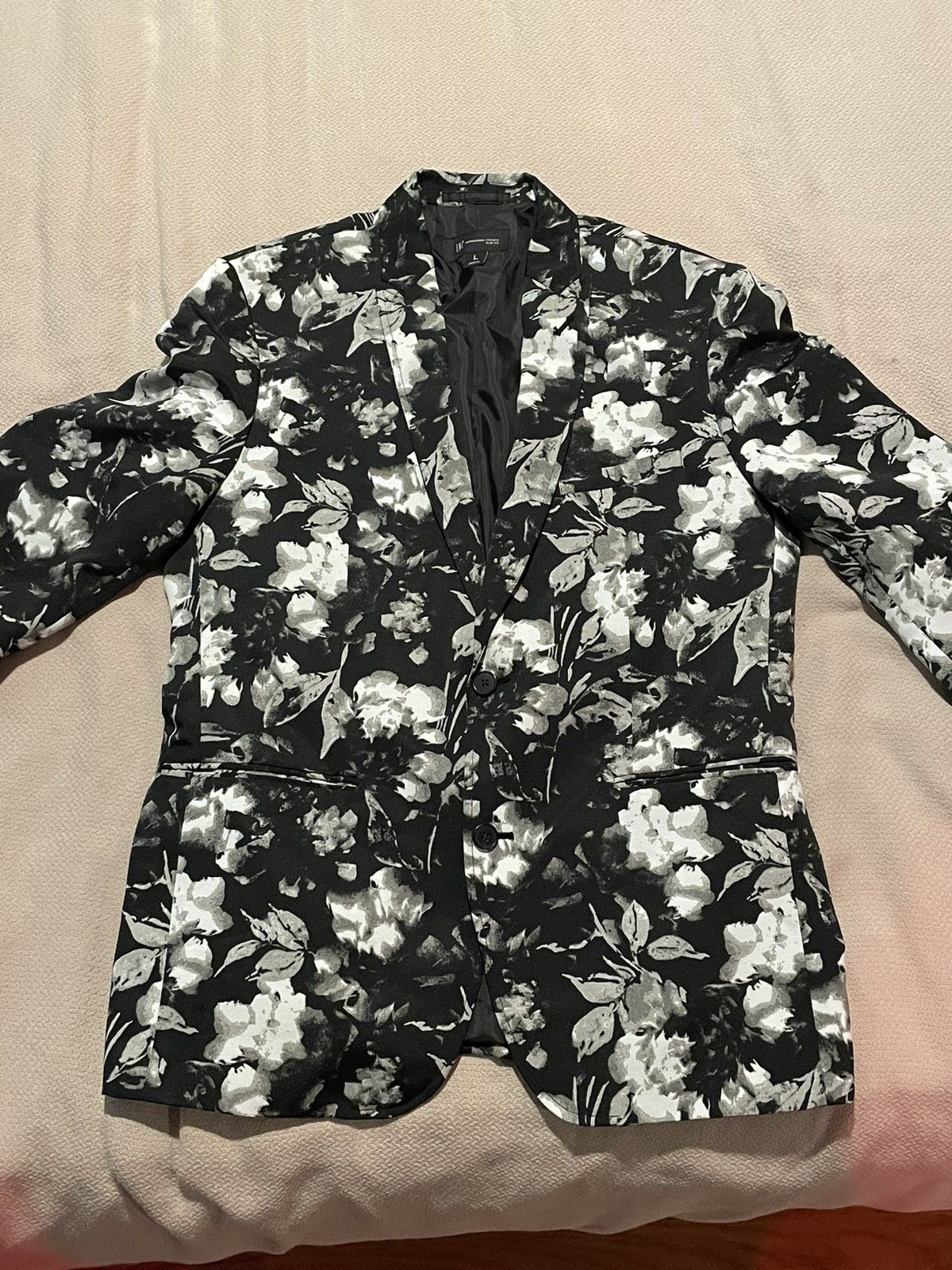 I.N.C INC Floral Grey Suit Coat Size US L / EU 52-54 / 3 - 1 Thumbnail
