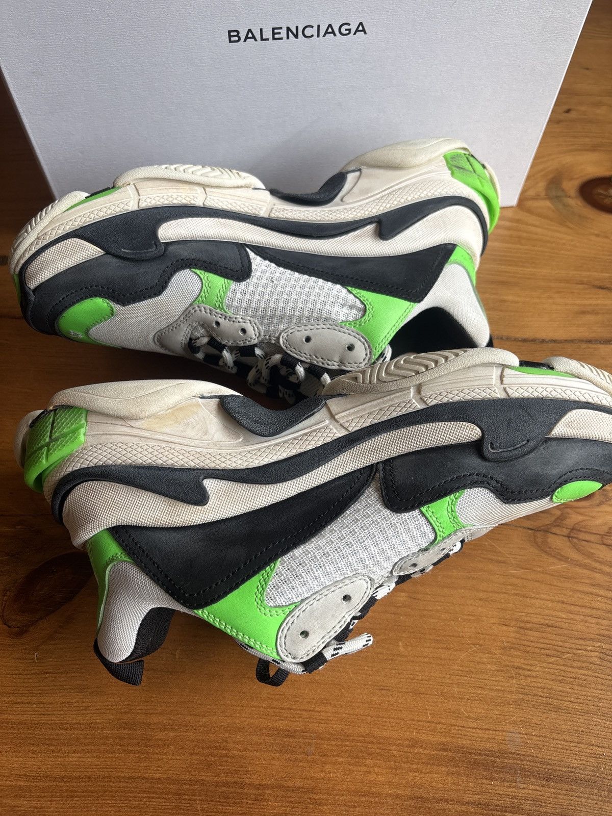 Balenciaga Balenciaga Triple S Green-Black Men's Sneakers Size 41/US 8 Size US 8 / EU 41 - 3 Thumbnail