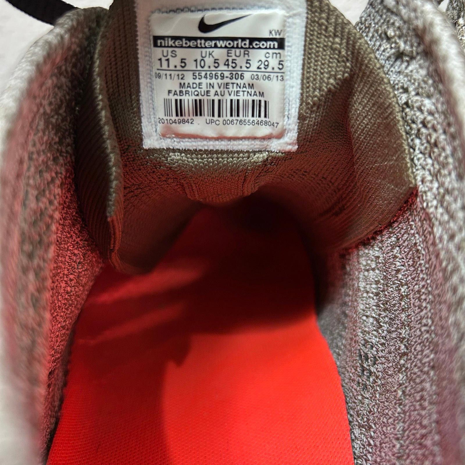 Nike Nike Lunar Flyknit Chukka (Grey / Red Sole) Size US 11.5 / EU 44-45 - 6 Thumbnail