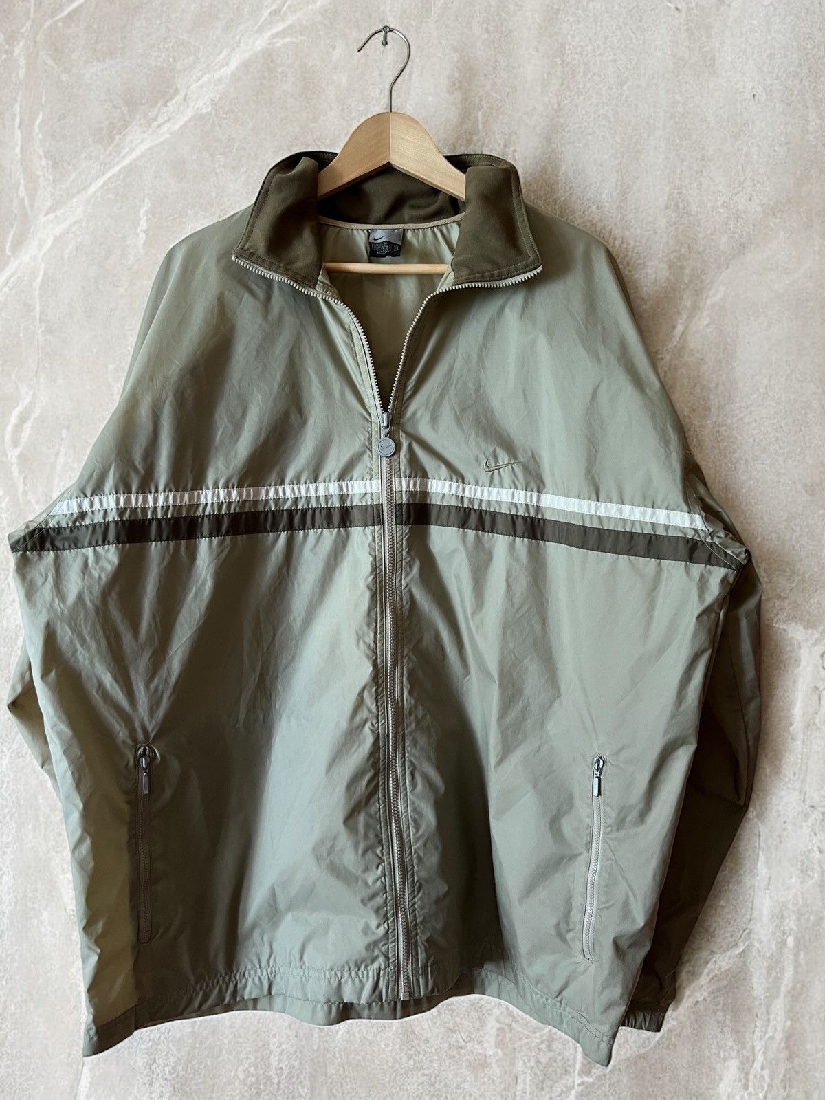 Nike × Vintage NIKE NYLON VINTAGE TRACK JACKET SWOOSH 90s BOMBER LOGO y2k Size US XL / EU 56 / 4 - 13 Thumbnail
