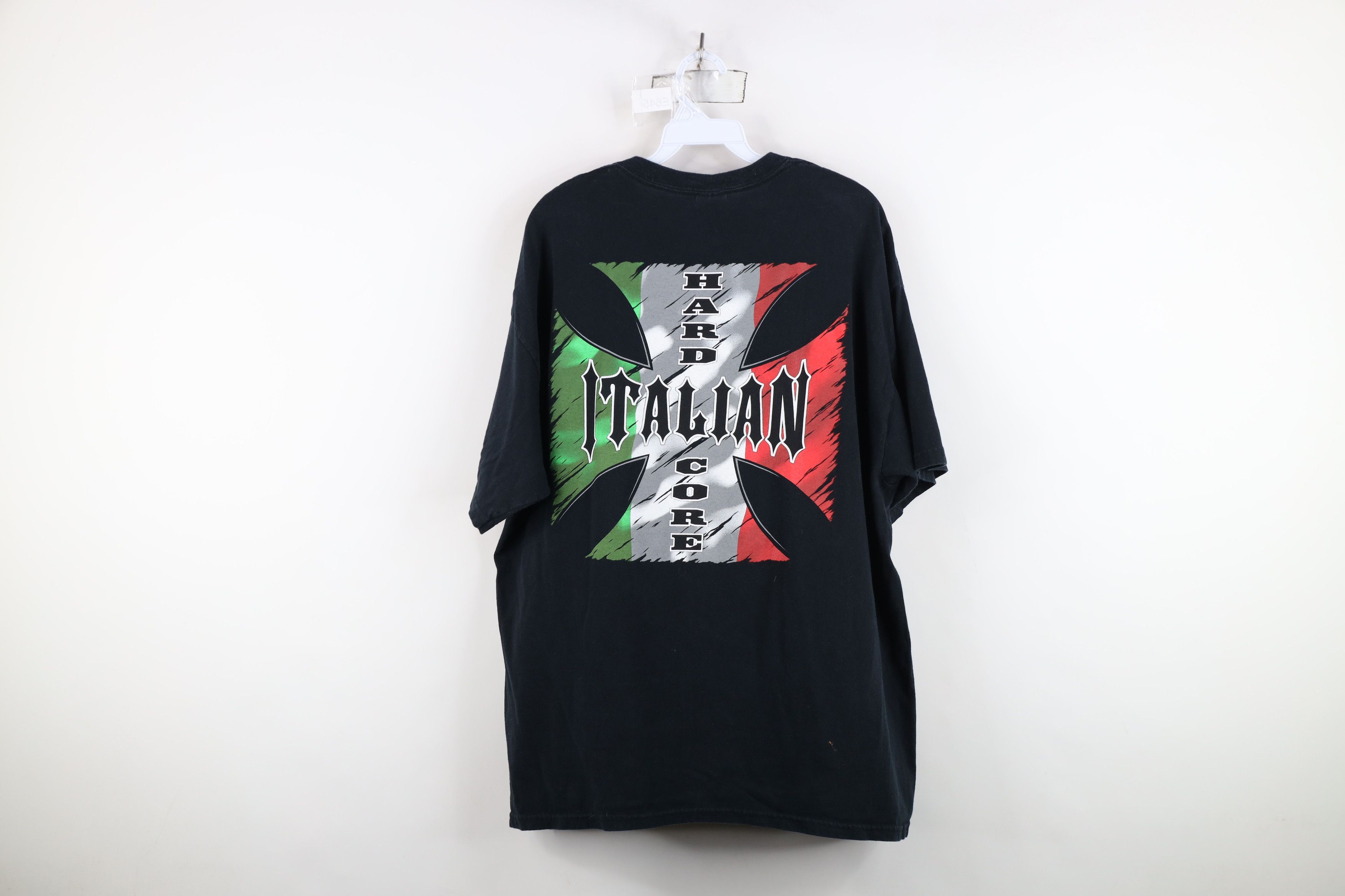 Vintage Vintage 90s Y2K Cross Hardcore Italian Short Sleeve T-Shirt Size US XL / EU 56 / 4 - 12 Thumbnail