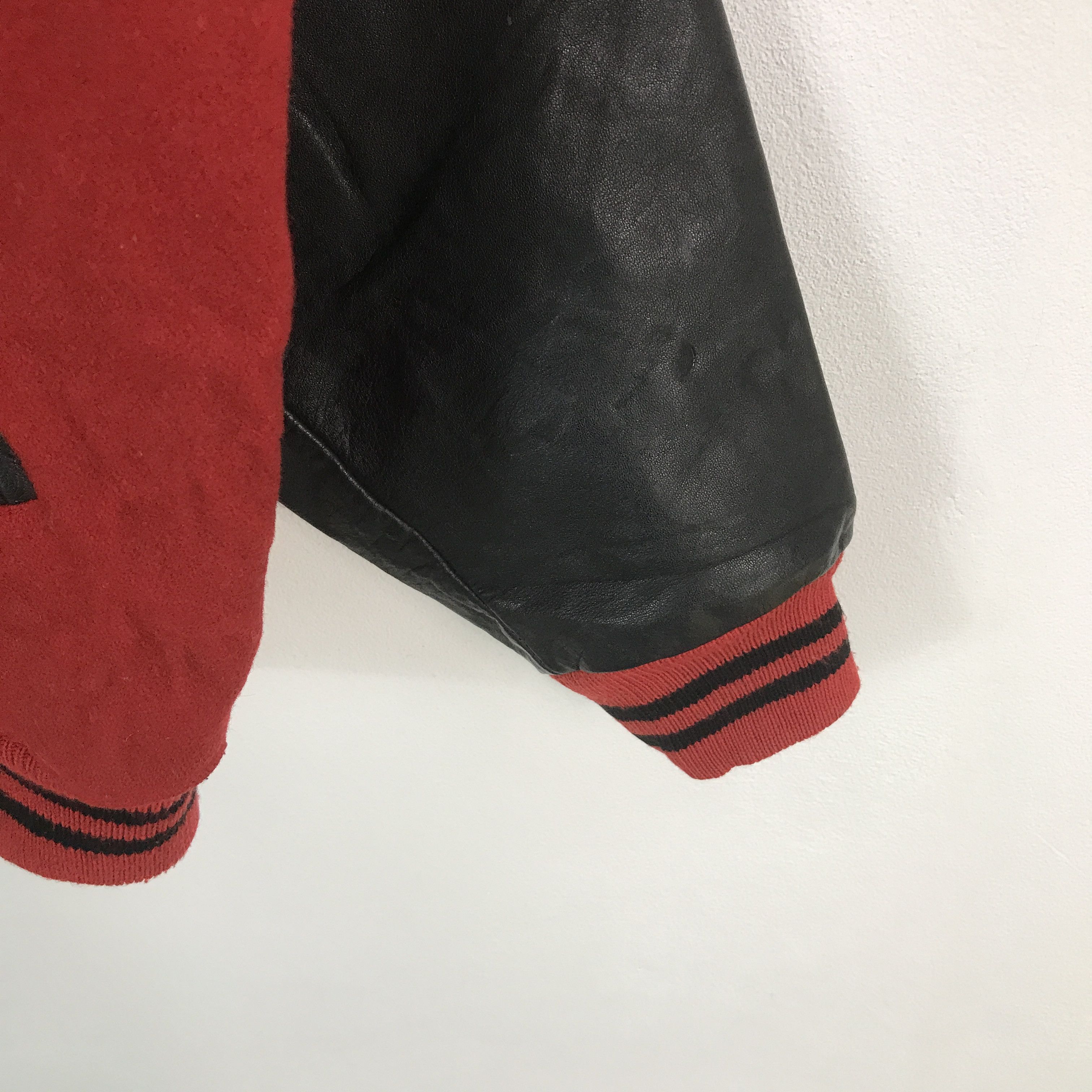 Vintage 2000s Harvard University Varsity jacket leather sleeve Size US L / EU 52-54 / 3 - 6 Thumbnail