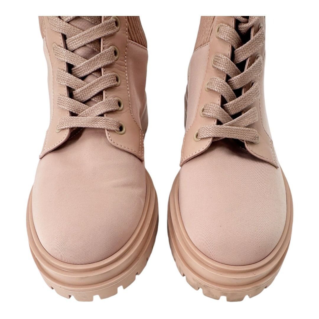 Gianvito Rossi Gianvito Rossi Pink Canvas Lace Up Combat Boots Size US 6.5 / IT 36.5 - 3 Thumbnail