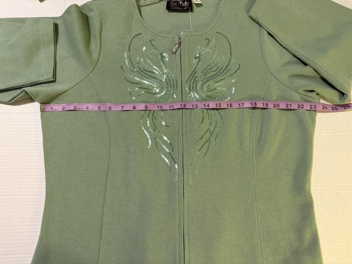 Bob Mackie Bob Mackie Women Plus Wearable Art Mint Green Sequin Peacock Size XXL / US 16-18 / IT 52-54 - 8 Thumbnail