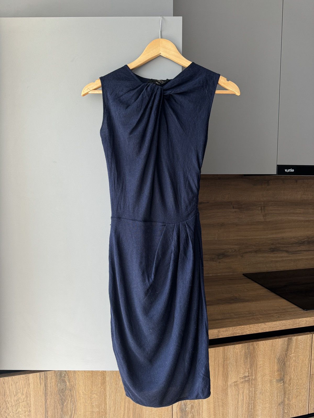 Giambattista Valli Giambatista Valli Paris Blue Wool Silk Pleated Midi Dress Size XXS / US 00 / IT 34 - 1 Thumbnail