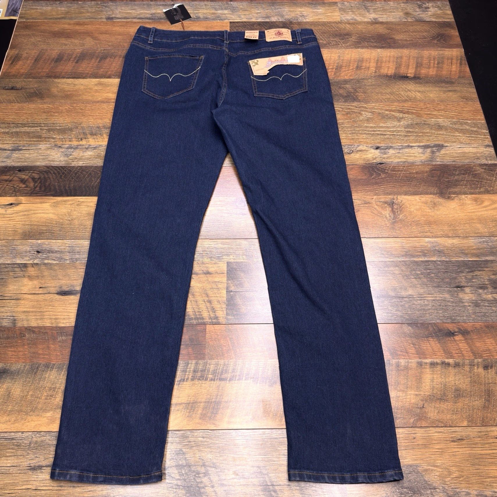 Vintage Members Property Jeans Mens 38x33 Mid Rise Stretch Indigo Denim 5-Pocket Logo Straight Regular Waist 38 Blue Set New Size US 38 / EU 54 - 3 Thumbnail