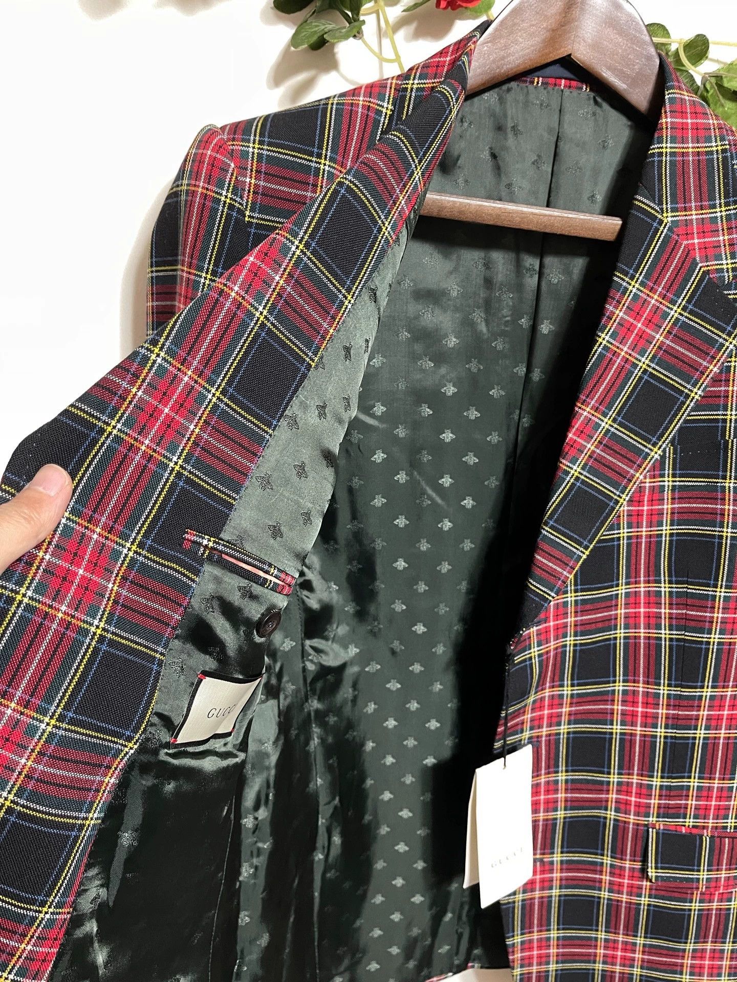 Gucci Gucci Men's Wool Check Slim Suit 50 New With Tags Size 50R - 5 Thumbnail