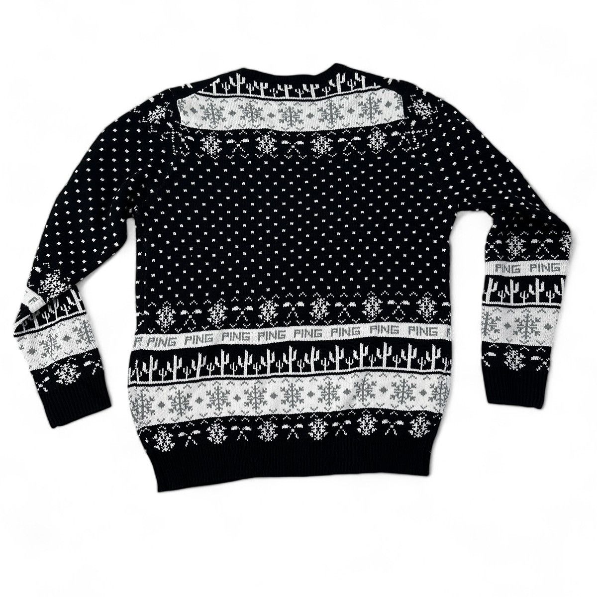 PING Mr Ping Christmas Cactus Sweater Black White Knit RARE Size US L / EU 52-54 / 3 - 6 Thumbnail