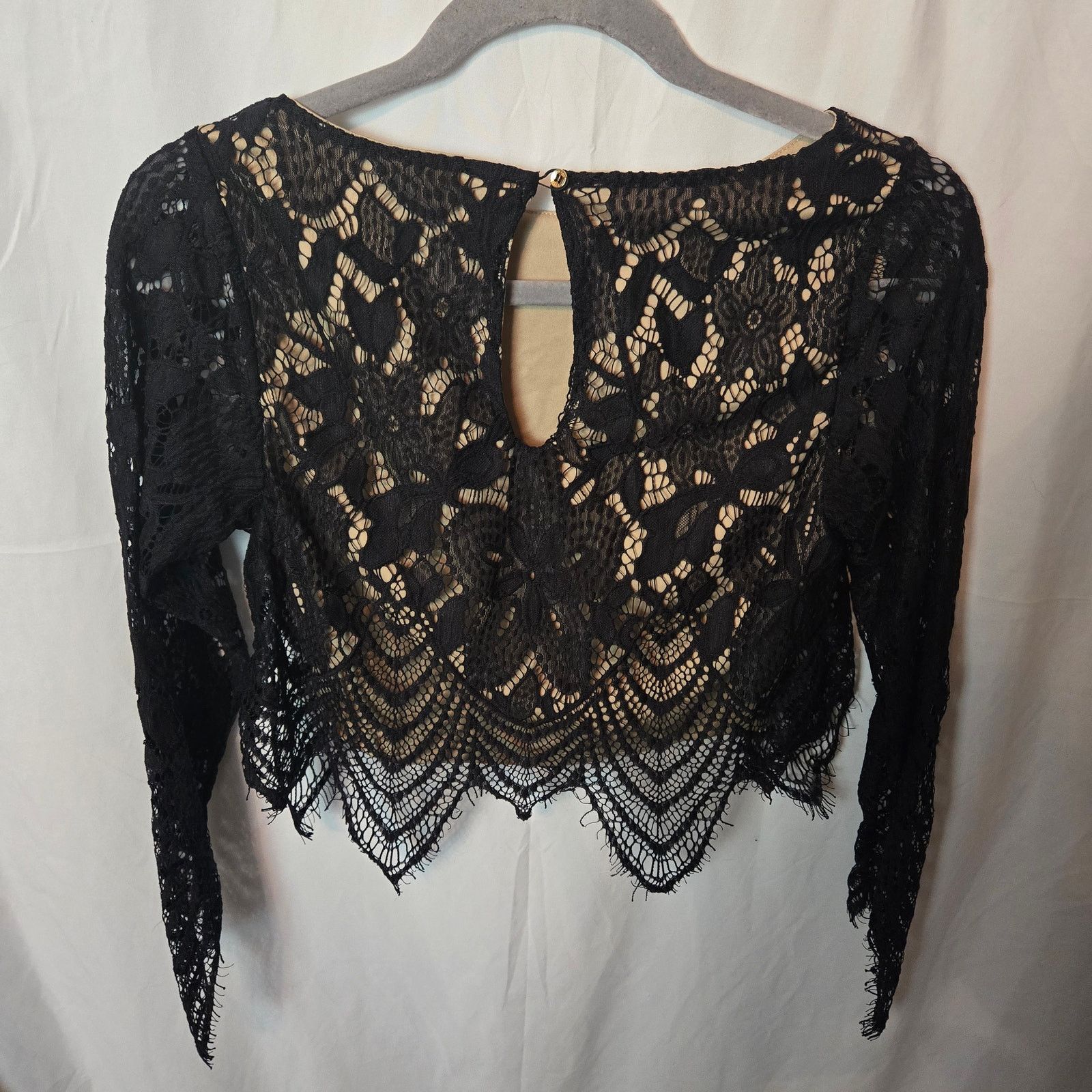 Guess Guess Black Lace Cropped Blouse Size Small Size S / US 4 / IT 40 - 10 Thumbnail