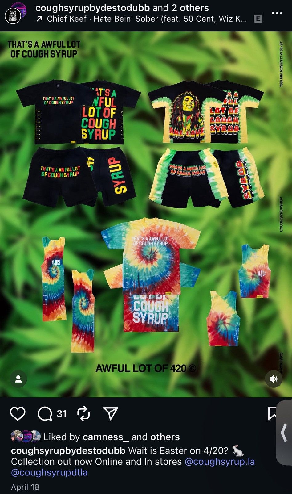 Awful Lot of Cough Syrup Thats awful lot of cough syrup tie dye 420 tank top XXL Size US XXL / EU 58 / 5 - 5 Thumbnail