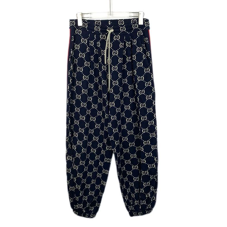 Gucci Gucci Size S Dark blue logo old flower full print side str Size US 30 / EU 46 - 1 Thumbnail