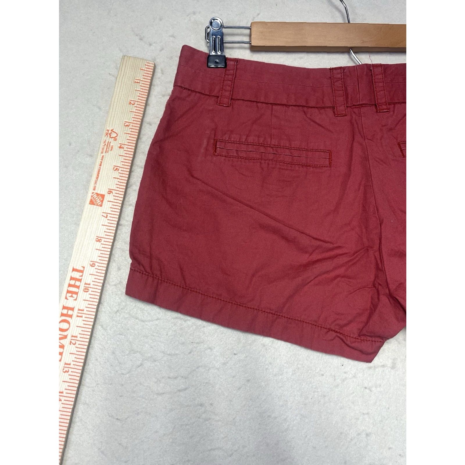 J.Crew J Crew Shorts Women's Size 4 Chino Red Cotton Casual Summer Size 27" / US 4 / IT 40 - 5 Thumbnail