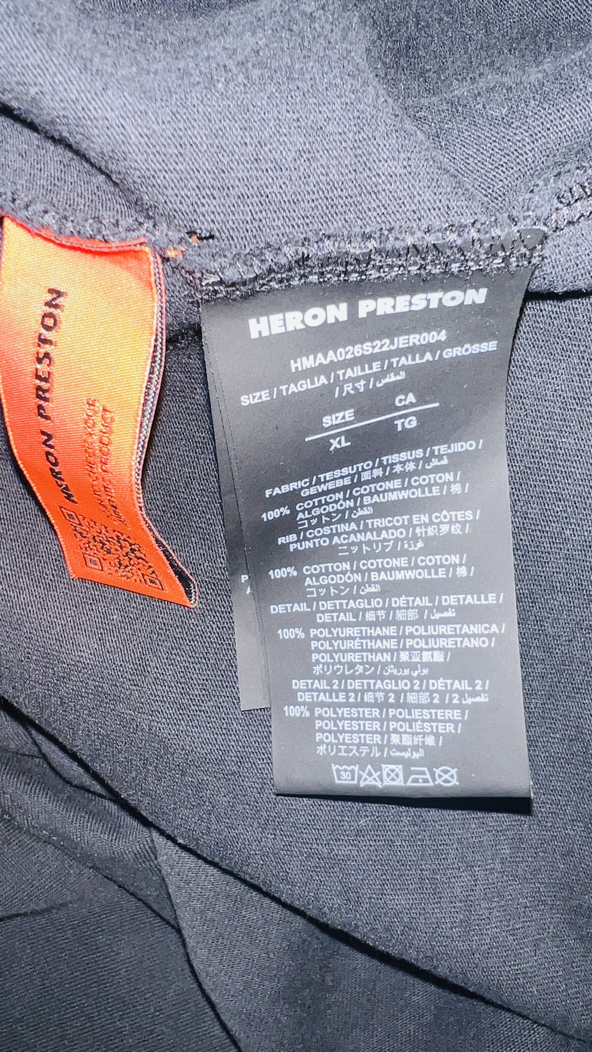 Heron Preston Authentic Heron Preston Black cotton Tshirt Size US XL / EU 56 / 4 - 7 Thumbnail