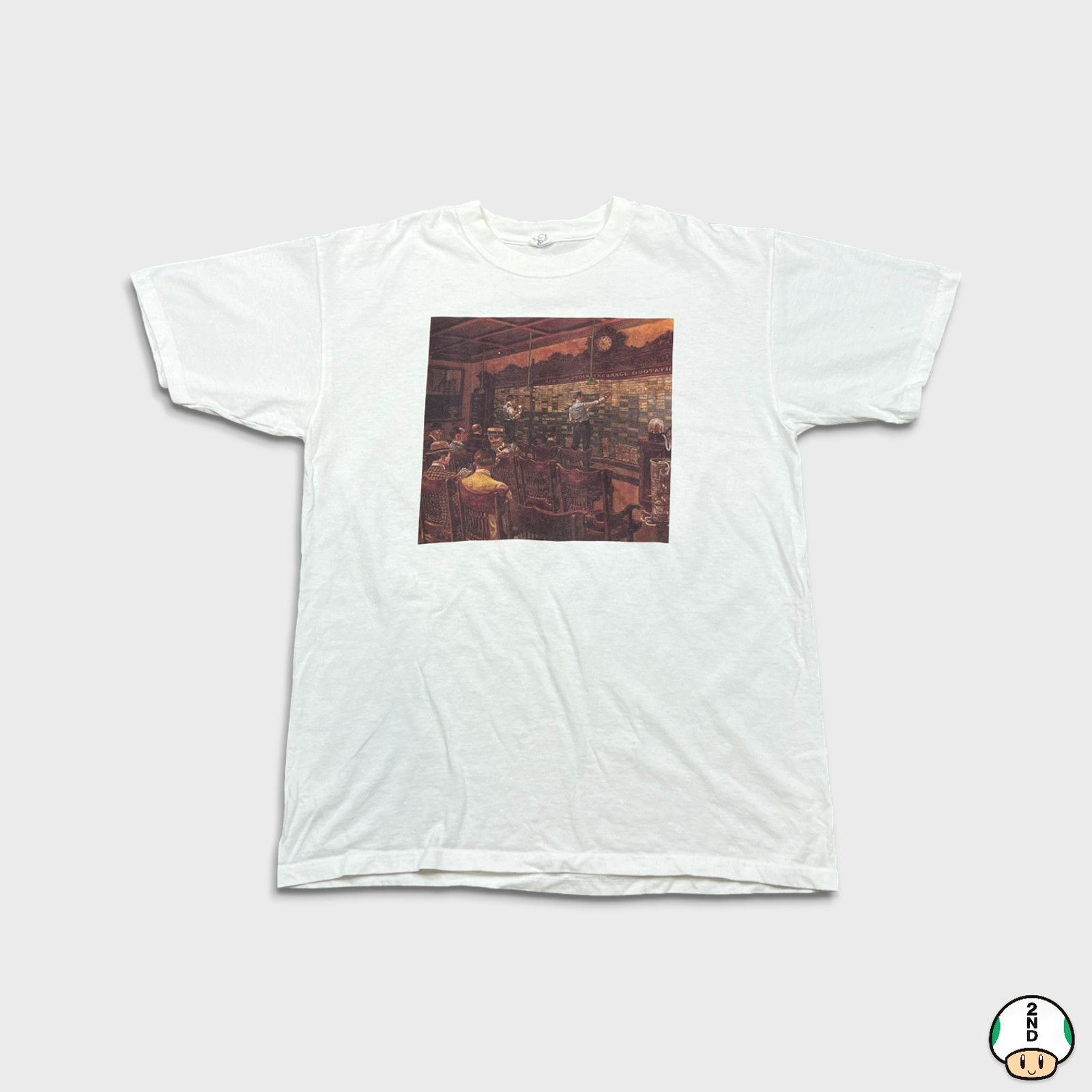 Anvil × Vintage Vintage 1910 Lee Dubin Stock Market T Shirt Large Art Tee Size US L / EU 52-54 / 3 - 4 Thumbnail