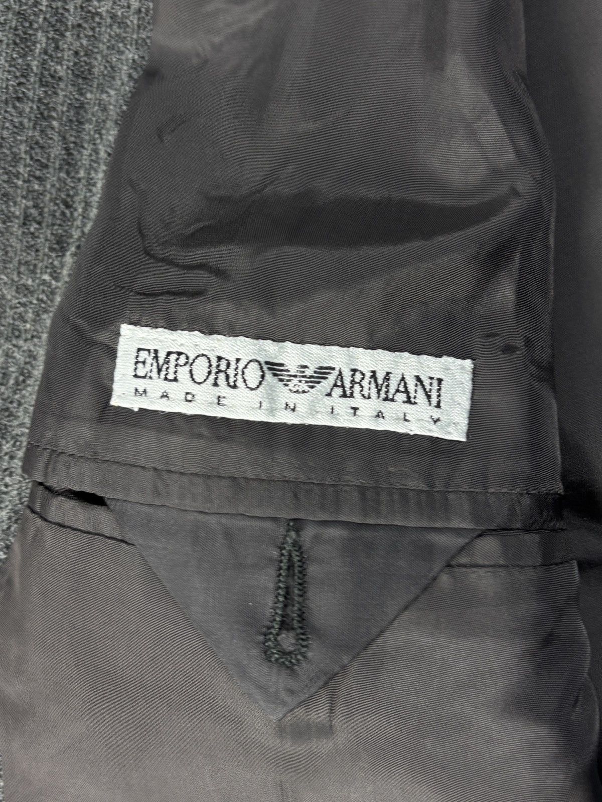 Emporio Armani 1996 Emporio Armani Jacket 90s Vintage Armani Textured Wool Size 50R - 5 Thumbnail