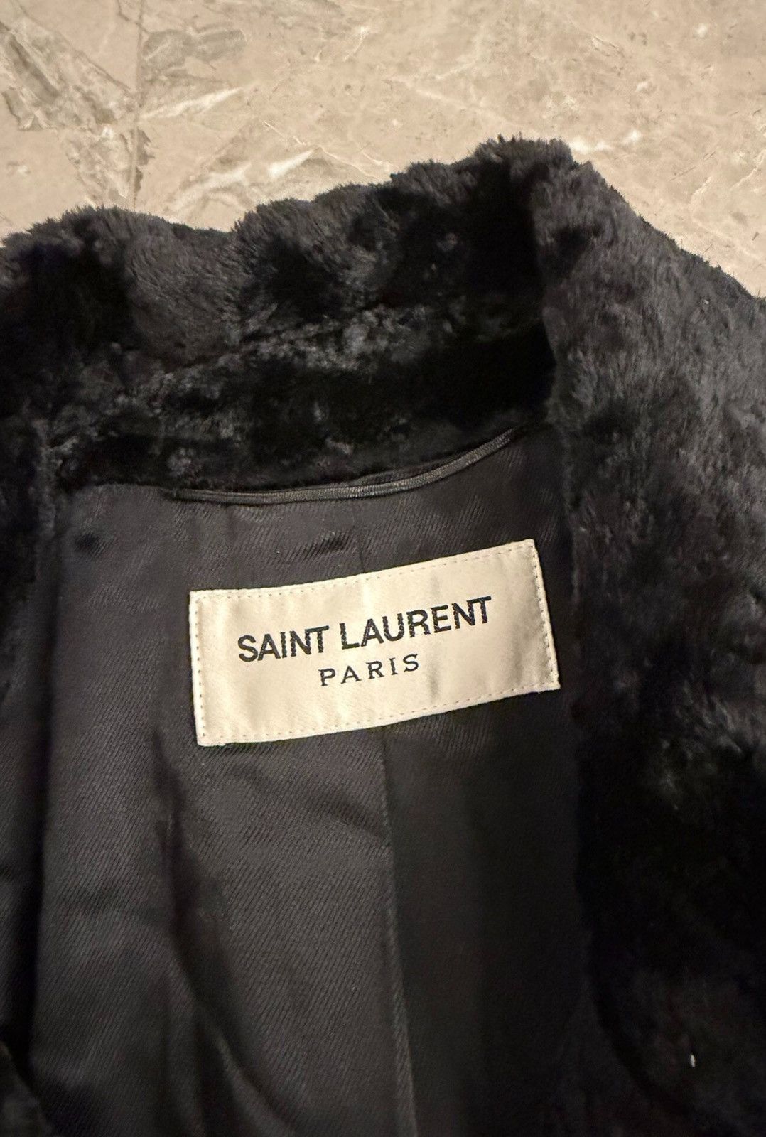Saint Laurent Paris Saint Laurent SLP Black Eco Fur Coat Sz.50 Size US M / EU 48-50 / 2 - 5 Thumbnail