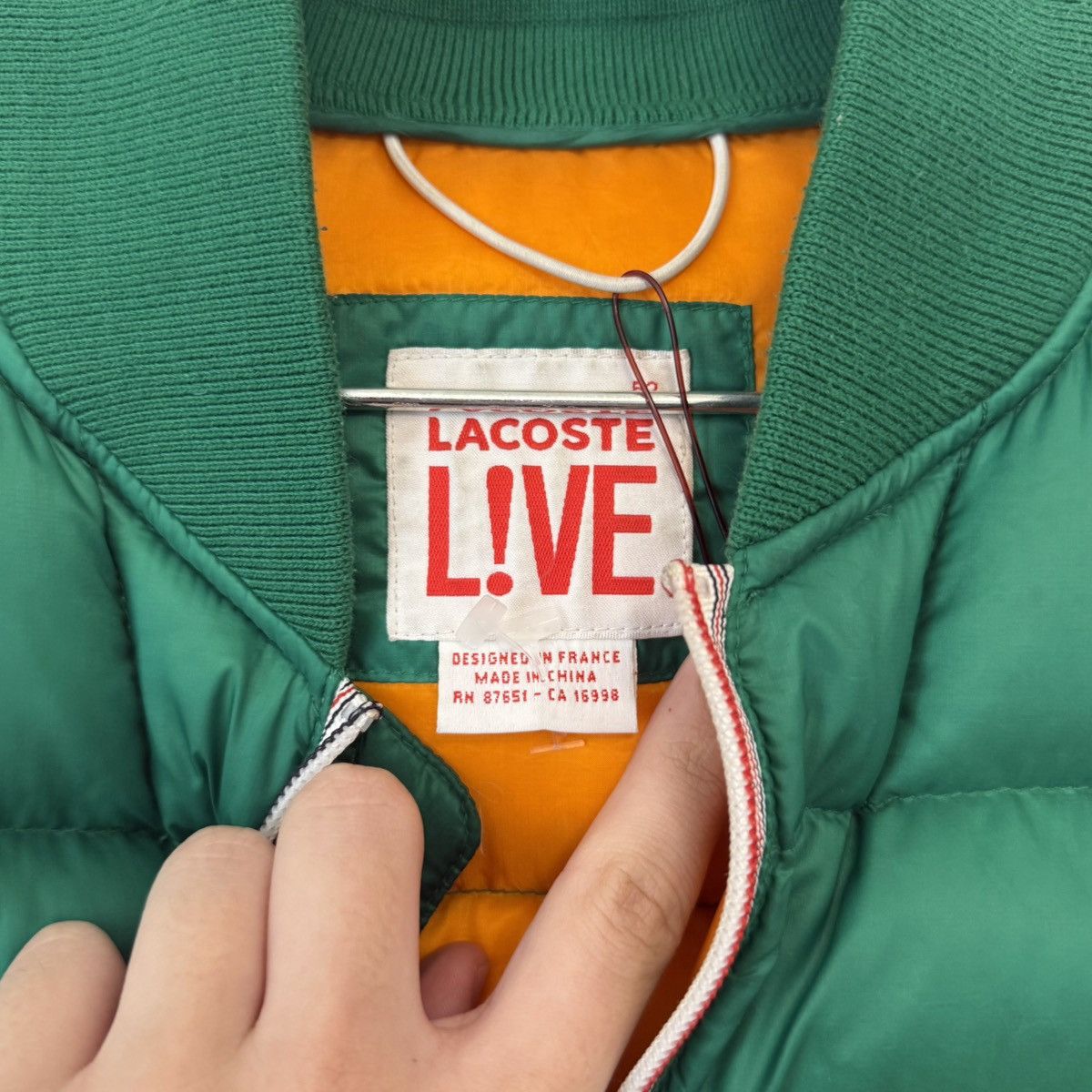 Lacoste Lacoste Live Quilted Down Fill Zip Puffer Vest Gilet Green Size US L / EU 52-54 / 3 - 8 Thumbnail