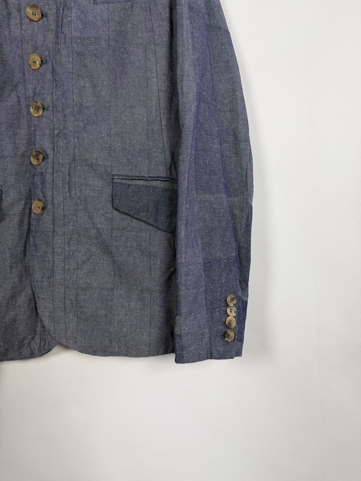 Diesel Black Gold Diesel Black Gold Denim Chambray Pattern Blazer Jacket Italy Size US L / EU 52-54 / 3 - 5 Thumbnail