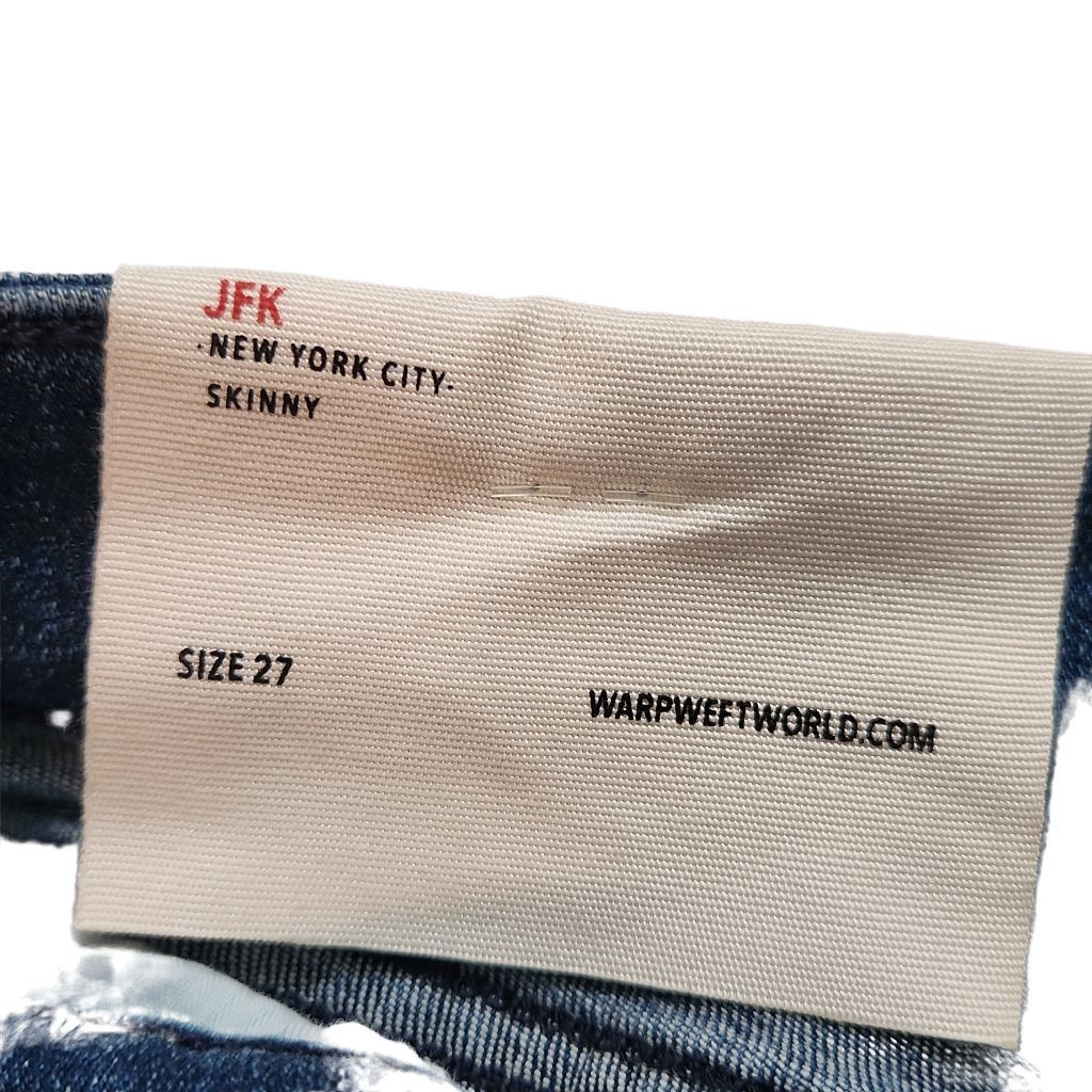 Warpweft Company Warp + Weft Ladies Waist Size 27 JFK New York City Blue Dist Size 27" / US 4 / IT 40 - 7 Thumbnail
