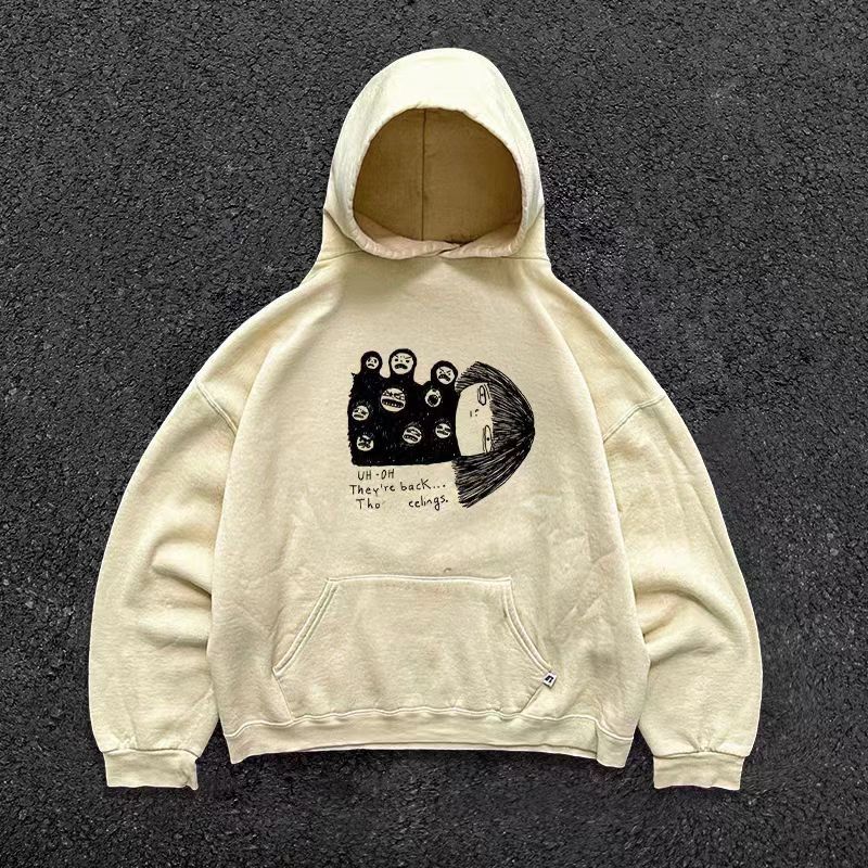 Designer × Japanese Brand Apricot Washed Vintage Girls Print Hoodie Size US L / EU 52-54 / 3 - 1 Thumbnail