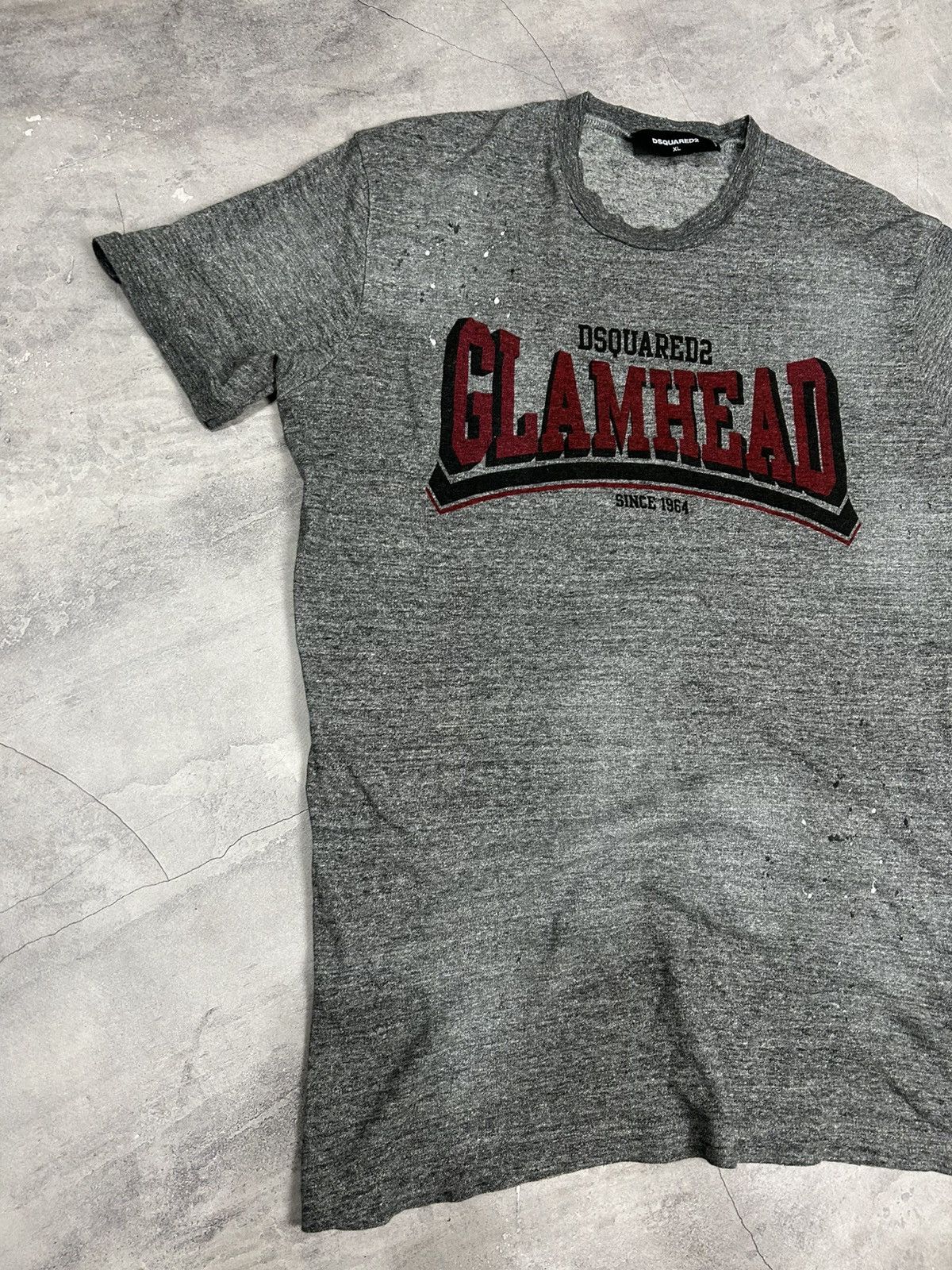Dsquared2 Dsqured2 Glamhead melange cotton stained Tee Size XL Size US XL / EU 56 / 4 - 3 Thumbnail