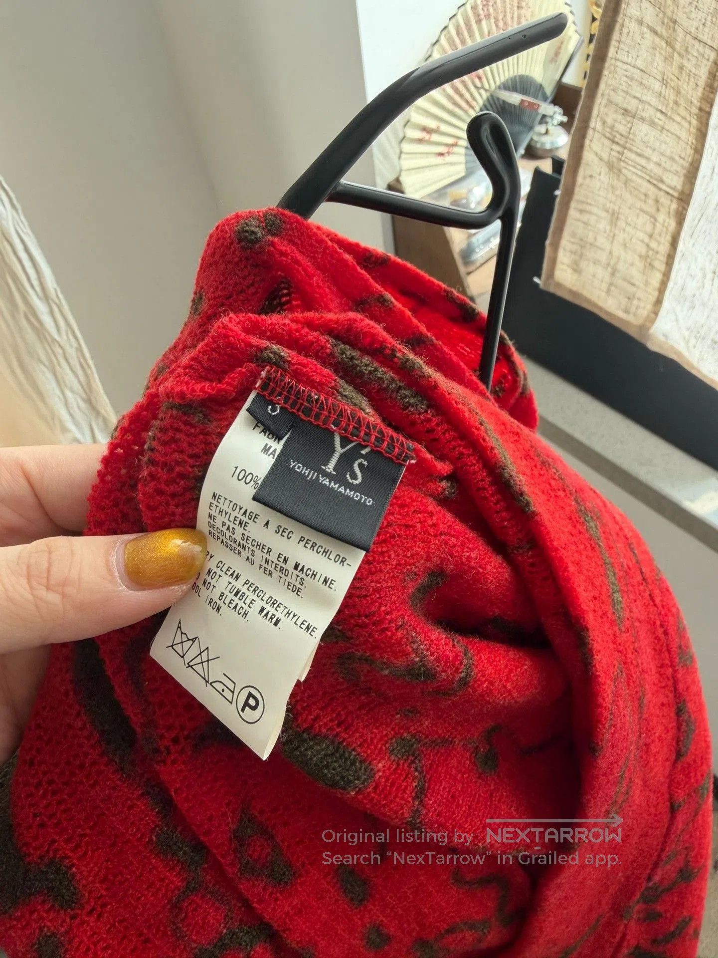 Y's Y's Red Marble Wool Top. Size M / US 6-8 / IT 42-44 - 8 Thumbnail