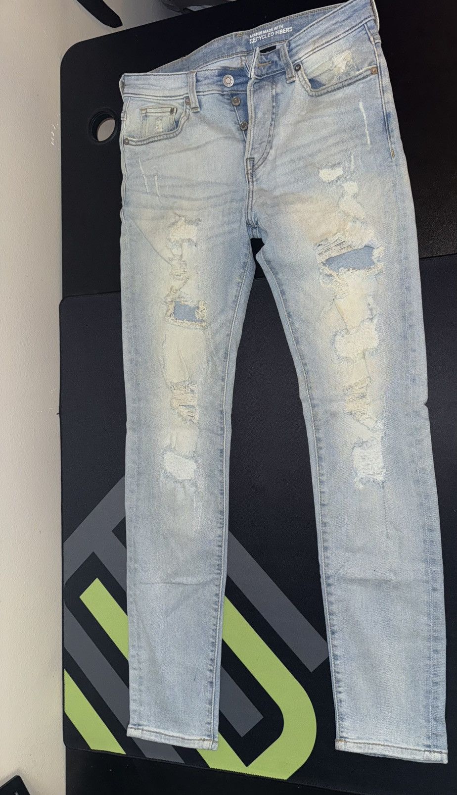 Other Men Blue Ripped Skinny Jeans Size US 29 - 2 Thumbnail