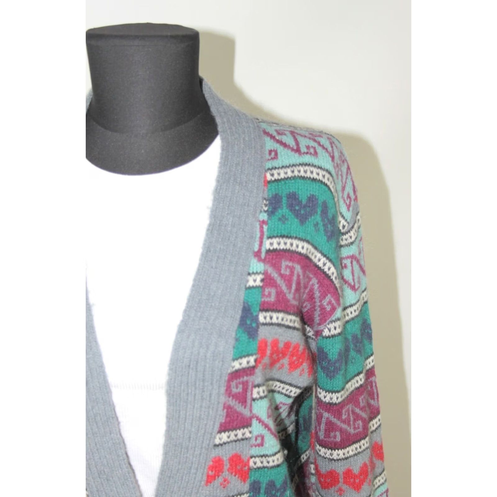 Tiger of Sweden Tiger of Sweden Cardigan Jumper Womens M Multicoloured Mohair V-Neck Size M / US 6-8 / IT 42-44 - 3 Thumbnail