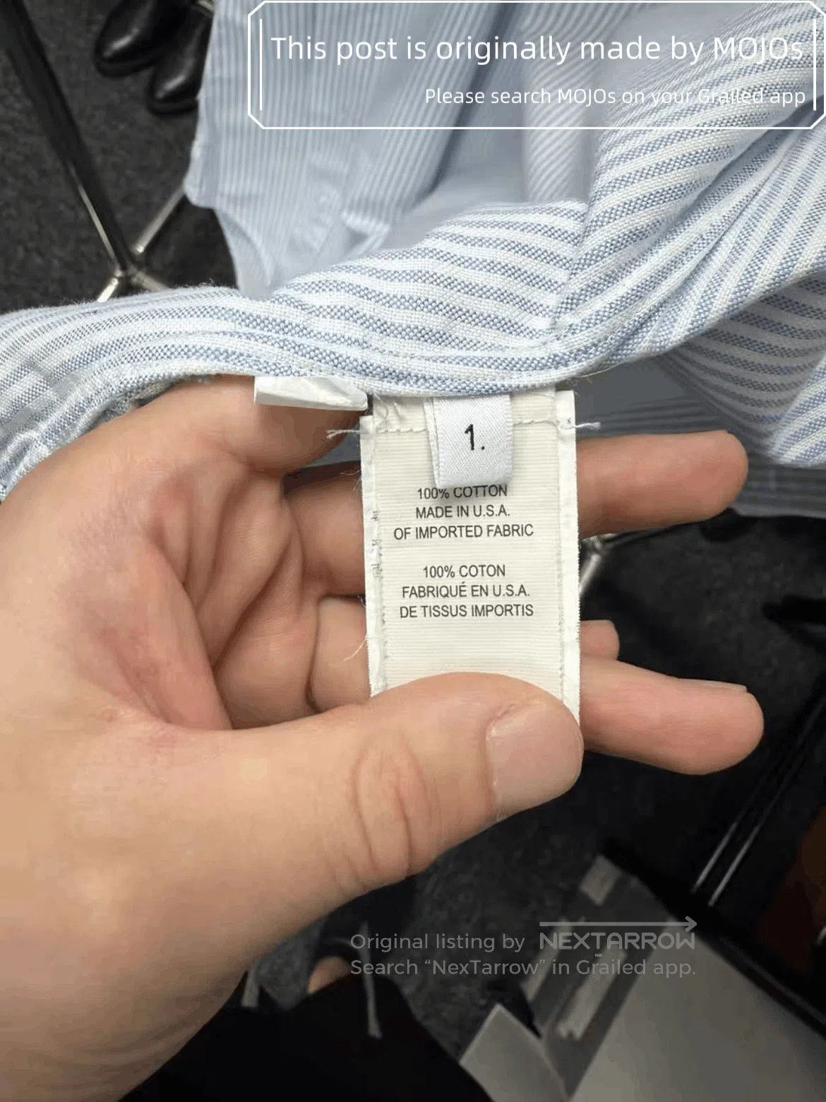 Thom Browne Sz 1 Thom Browne Light Blue Stripe Oxford Shirt. Size US S / EU 44-46 / 1 - 4 Thumbnail