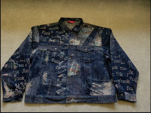 Supreme Supreme Archive Jacquard denim jacket Blue XL Size US XL / EU 56 / 4 - 1 Thumbnail