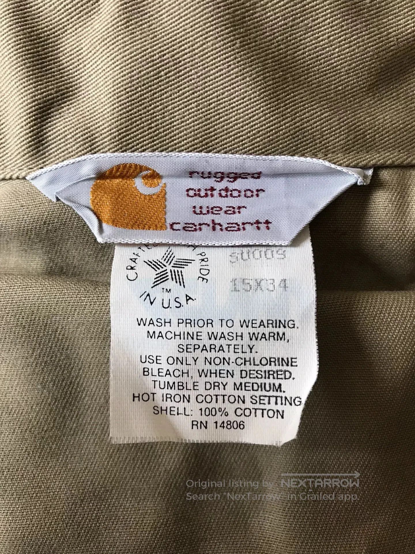 Carhartt 90s US Carhartt SU009 Beige Western Shirt. Size US M / EU 48-50 / 2 - 8 Thumbnail