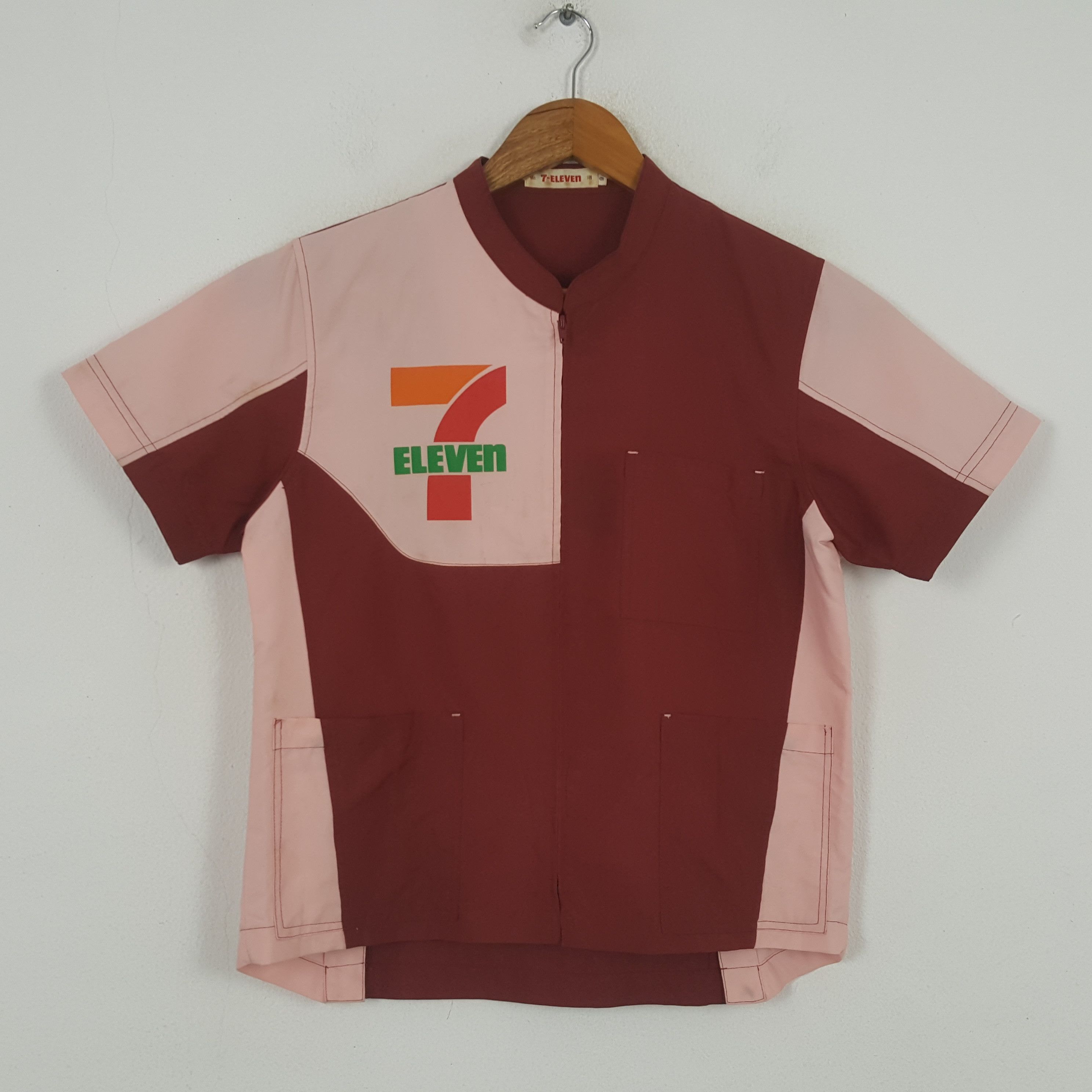 Japanese Brand × Vintage Vintage 7-ELEVEN Japan Workers Uniform Shirt Jacket C285N6 Size US S / EU 44-46 / 1 - 1 Thumbnail