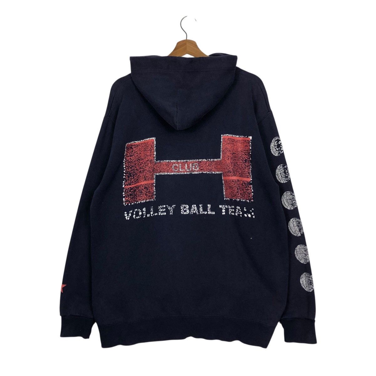Japanese Brand United Athle HCV Team Hoodie – Distressed Graphic Size US XL / EU 56 / 4 - 9 Thumbnail