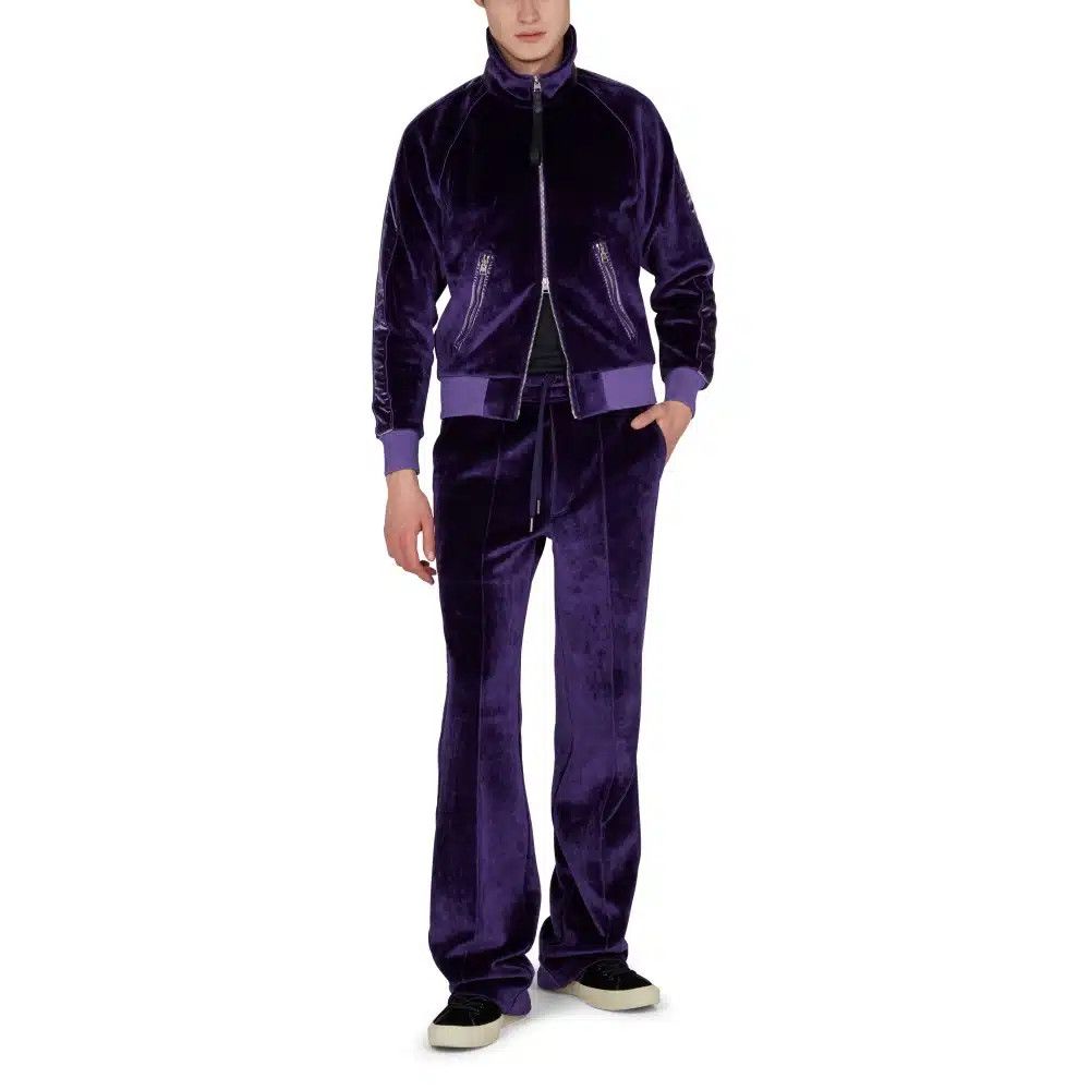 Tom Ford o1w1db10225 JAL011 Velvet Sweatpants & Joggers in Blue Size US 32 / EU 48 - 2 Thumbnail