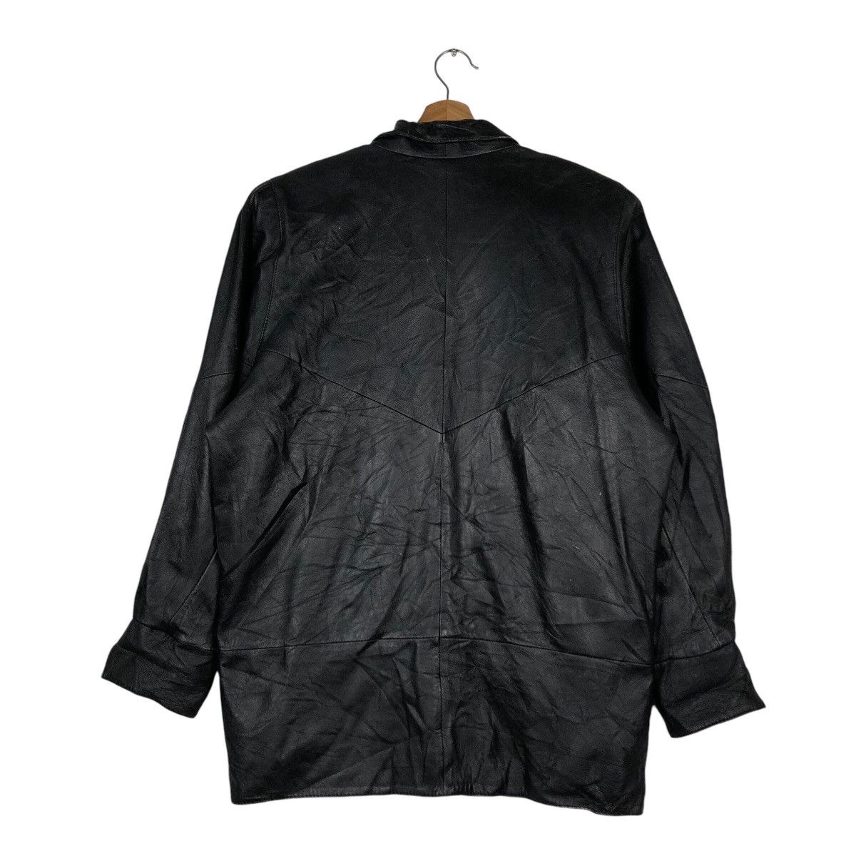 Japanese Brand × Vintage 📌Vintage Unknown Brand Biker Leather Jacket Issey Miyake Size US S / EU 44-46 / 1 - 9 Thumbnail