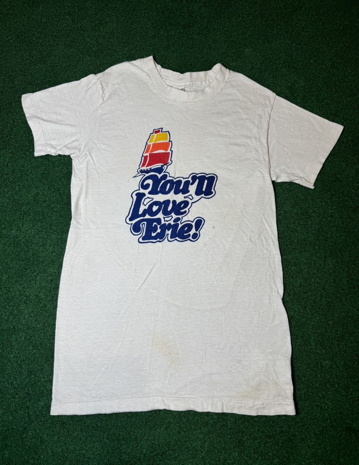 Hanes × Vintage 60s 70s You’ll Love Erie Pa XS/S True Vintage T Shirt Size XS / US 0-2 / IT 36-38 - 1 Thumbnail