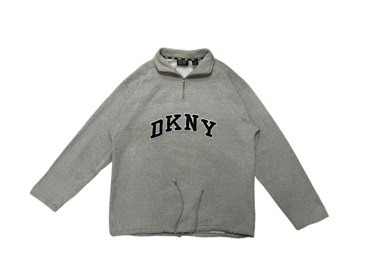 DKNY 90s DKNY HALF ZIPPER SWEATSHIRT SPELLOUT RARE DESIGN Size US L / EU 52-54 / 3 - 1 Thumbnail