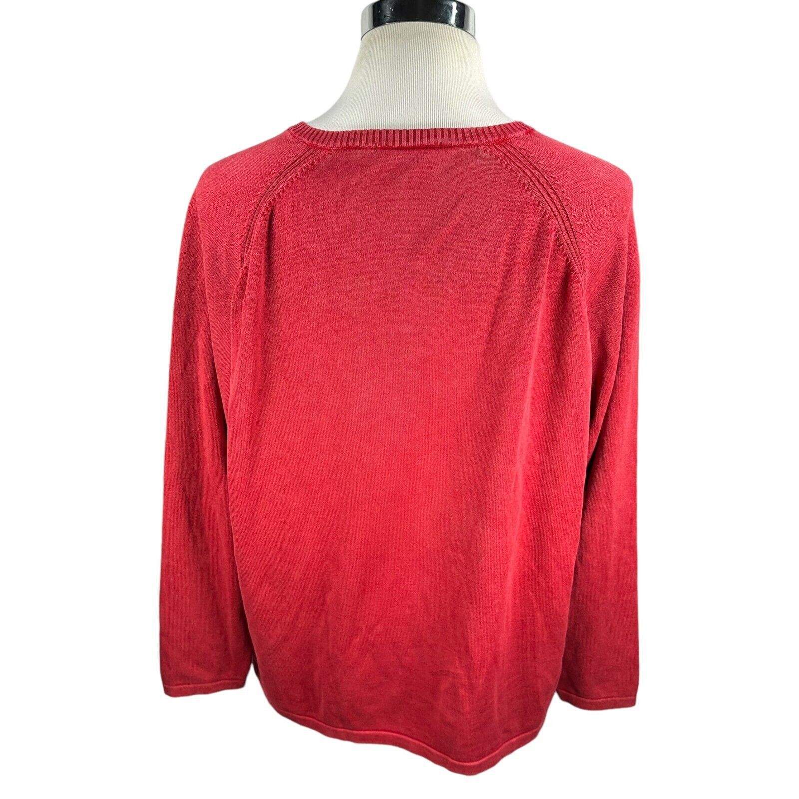 Raffi Raffi Sweater 2XL XXL 56 Red Knitted Cotton Raglan V-Neck Size US XXL / EU 58 / 5 - 7 Thumbnail