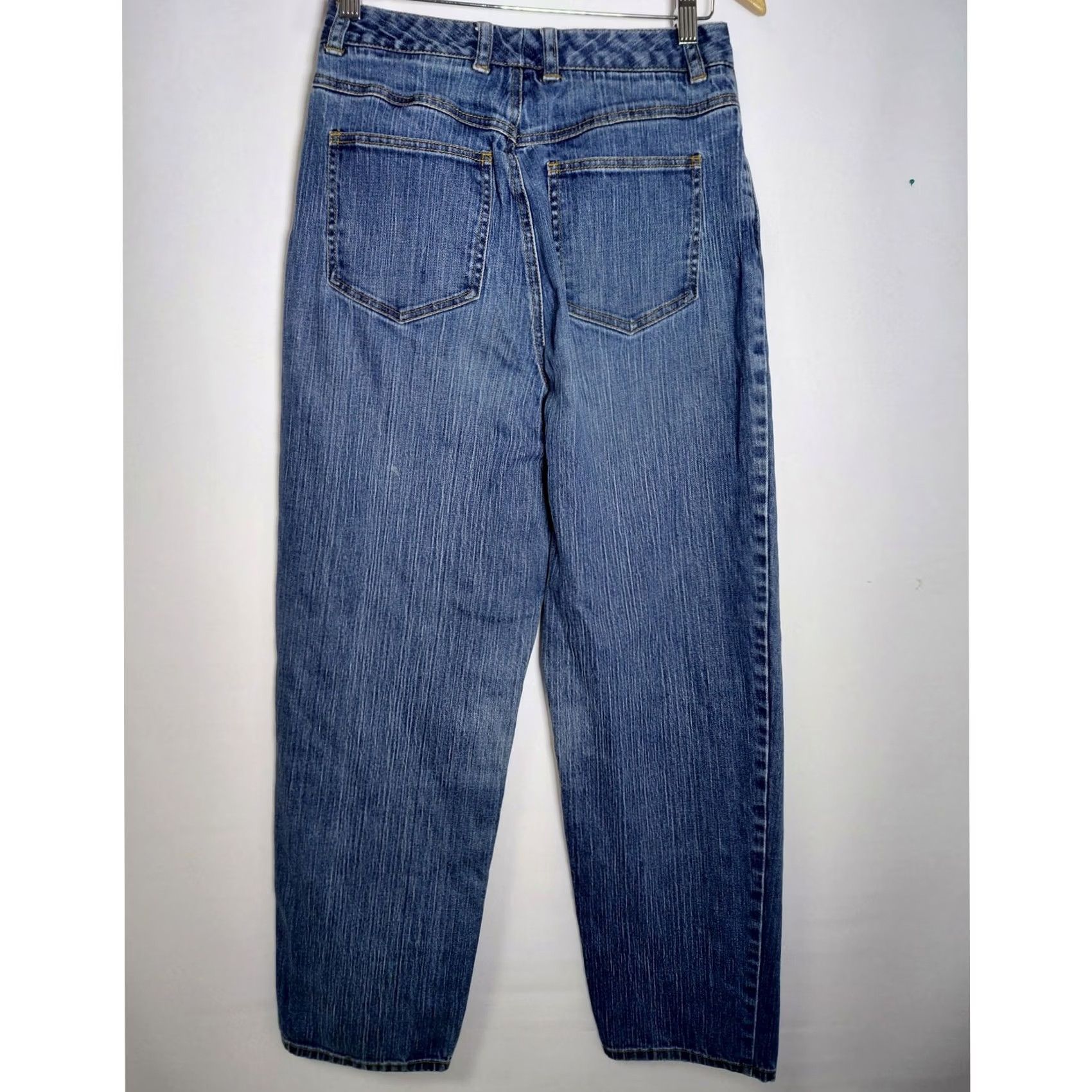 Talbots Talbots Jeans Blue Solid Regular Women Size 6 Stretch Denim Cotton 100% Zipper Straight Vintage? Size 28" / US 6 / IT 42 - 2 Thumbnail