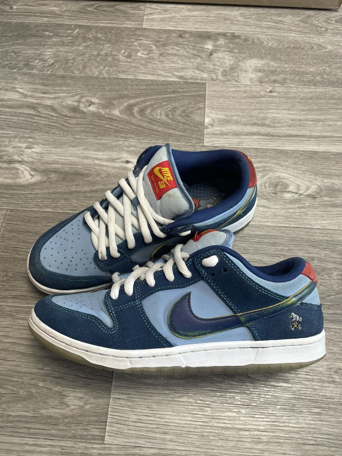 Nike NIKE SB Dunk Low Pro Why So Sad? Sneakers Blue Suede Size US 8 / EU 41 - 1 Thumbnail